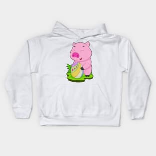 Pig Easter Easter egg Kids Hoodie